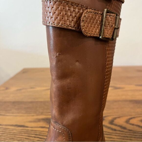 Roan “Date” Dark Tan/Light Brown Leather Riding Boots Size 6.5 - Picture 8 of 15